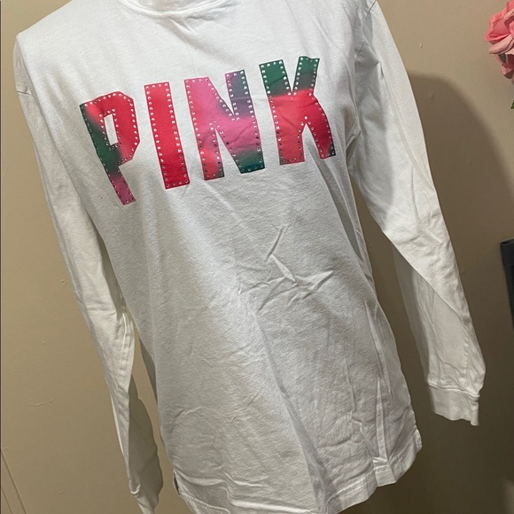 Victoria’s Secret Pink long sleeve campus tee shirt size women’s small - Picture 4 of 8